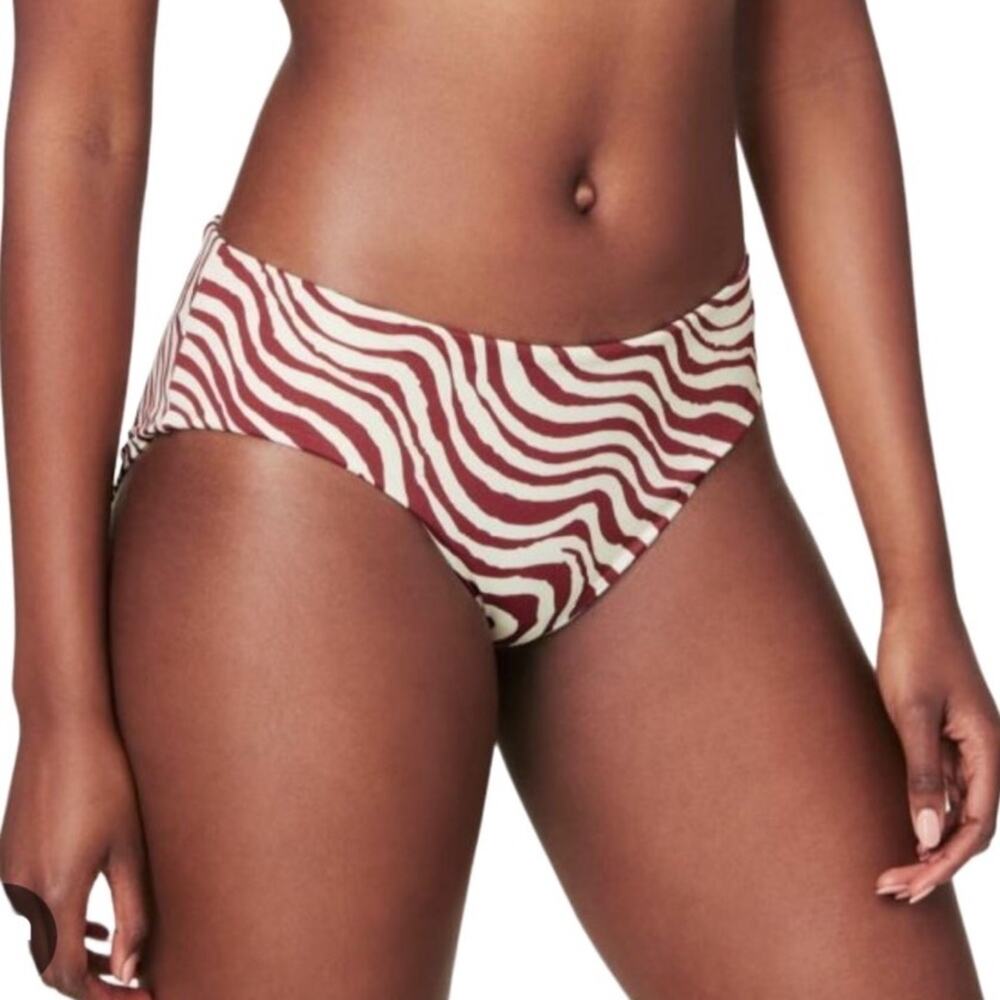 ANDIE Hipster Bikini Swim Bottom Women Sz L Striped Feminine Resort Retro NWT